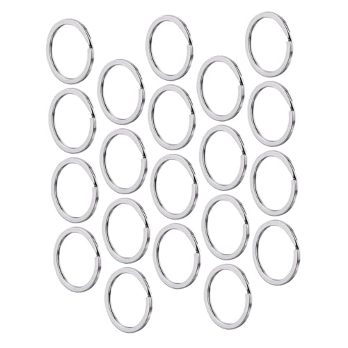 DECORNIJIA 100 Stück Teiliges Metall Schlüsselringe Flach Robust Langlebig DIY Schlüsselanhänger Zubehör für Auto Haus Büro Organisation von DECORNIJIA
