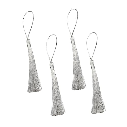 DECORNIJIA 100 Stück Teiliges Quasten Silber für DIY Schmuck Schlüsselanhänger Lesezeichen und Wohnkultur Vielseitige Dekorative Bastelaccessoires DECORNIJIA 100 Stück Teiliges Quasten Silber für DIY Schmuck Schlüsselanhänger Lesezeichen und Wohnkultur Vielseitige Dekorative Bastelaccessoires von DECORNIJIA