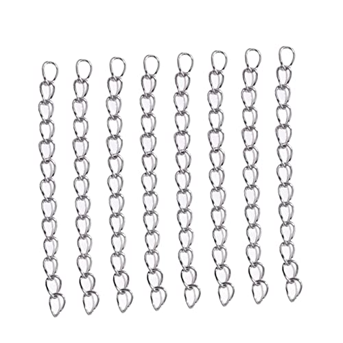 DECORNIJIA 100 Stück Verlängerungsketten für Schmuckherstellung DIY Kettenzubehör für und Armbänder Langlebig Hautfreundlich für Kreative Projekte von DECORNIJIA