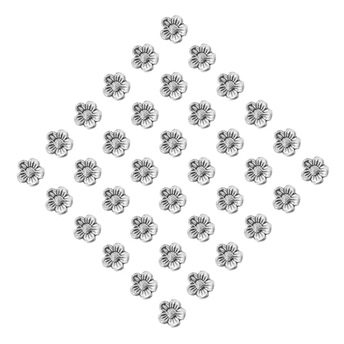 DECORNIJIA 100 Stück Vintage Tibetische Silber Legierung Abstandshalter Perlen Sonnenblumen Charms für Schmuckherstellung DIY Armband Halskette Anhänger Zubehör DECORNIJIA 100 Stück Vintage Tibetische Silber Legierung Abstandshalter Perlen Sonnenblumen Charms für Schmuckherstellung DIY Armband Halskette Anhänger Zubehör von DECORNIJIA