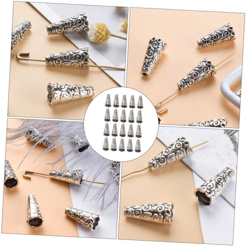 DECORNIJIA 100 Stück Zinklegierung Perlenkappen Schmuckzubehör Silberfarben DIY Schmuckherstellung Armband Ohrring Halskette Akzentuierung Kreative Endkappen DECORNIJIA 100 Stück Zinklegierung Perlenkappen Schmuckzubehör Silberfarben DIY Schmuckherstellung Armband Ohrring Halskette Akzentuierung Kreative Endkappen von DECORNIJIA