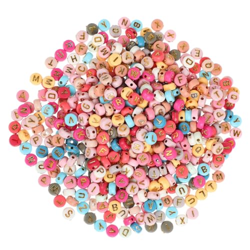 DECORNIJIA 1000 Stück Kunststoff Buchstabenperlen Rund DIY Schmuckperlen Bastelperlen für Armbänder Halsketten Bunte Gemischte Farben für DIY Schmuckherstellung Zufällige Zufällige Farbe DECORNIJIA 1000 Stück Kunststoff Buchstabenperlen Rund DIY Schmuckperlen Bastelperlen für Armbänder Halsketten Bunte Gemischte Farben für DIY Schmuckherstellung Zufällige Zufällige Farbe von DECORNIJIA
