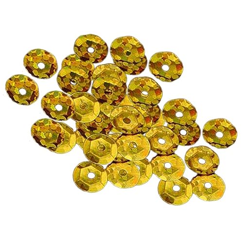 DECORNIJIA 1000 Stück Pailletten Zum Basteln Massenperlen Zubehör Schnell Dekorationen Nähen Zahlenperlen Funkeln Schüttgut Verzierungen Für Das Handwerk Runden Hochzeit Trimmen Golden von DECORNIJIA