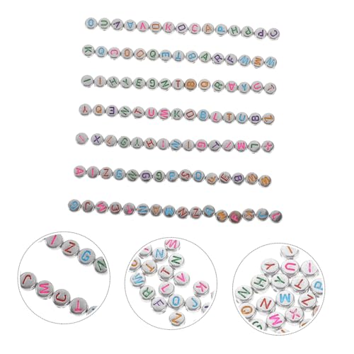 DECORNIJIA 1000 Stück Teiliges Acryl Buchstaben Perlen für DIY Schmuckherstellung Robuste Transparente Spacer Perlen für Armbänder Halsketten Schlüsselanhänger Buntes Alphabet Zubehör von DECORNIJIA