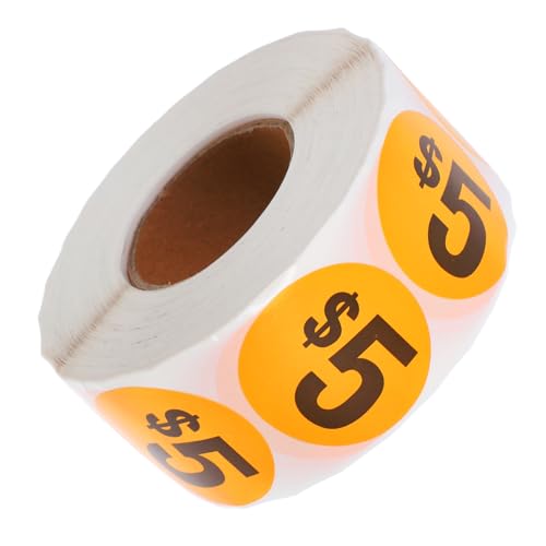 DECORNIJIA 1000 Stück Vorgedruckte Preismarker-etiketten, Flohmarkt-preismarker-aufkleber, Einzelhandelsetiketten Für Hofverkauf, Einzelhandelsgeschäft, Runde Aufkleber von DECORNIJIA