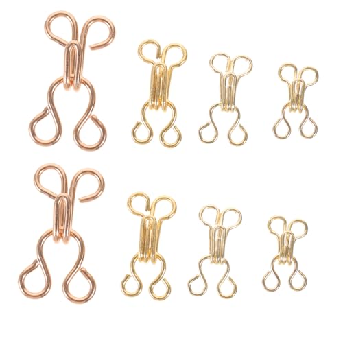 DECORNIJIA 100Paare Metall Kragenhaken Versteckte Schnallen für Unterwäsche Nähschnallen DIY Kleidungszubehör für Bhs Kleider Röcke und Hosen Goldfarben Stark DECORNIJIA 100Paare Metall Kragenhaken Versteckte Schnallen für Unterwäsche Nähschnallen DIY Kleidungszubehör für Bhs Kleider Röcke und Hosen Goldfarben Stark von DECORNIJIA