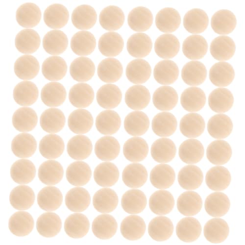 DECORNIJIA 100Stücke Halbe Holzperlen Unbehandelte DIY Holzkugeln Bastelmaterial für Schmuckherstellung Naturholz Halbperlen für Projekte und von DECORNIJIA