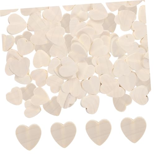 DECORNIJIA 100Stücke Herzform Holzperlen für DIY Schmuckherstellung Leichte und Langlebige Perlen Sicherem Material für Armbänder und Bastelprojekte von DECORNIJIA