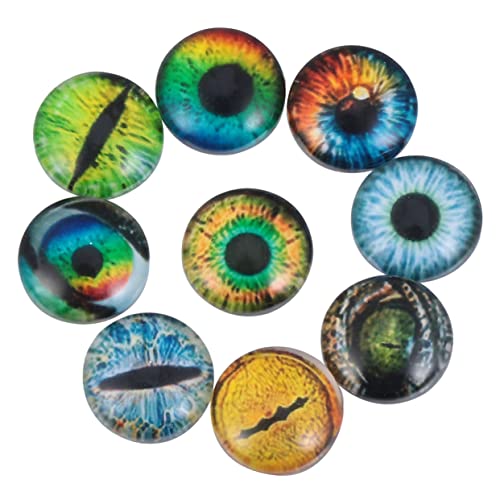 DECORNIJIA 100Stücke Runde Augen Perlen DIY Glasaugen Patch für Bastelprojekte Schmuckherstellung und Dekoration Langlebig und Hautfreundlich für Designs von DECORNIJIA