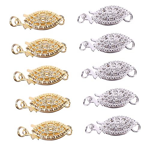 DECORNIJIA 10Stücke DIY Halskettenschließe und Armbandschließe Teiliges mit Fischhaken Verschlüssen für Schmuckherstellung und Handarbeiten Praktische DECORNIJIA 10Stücke DIY Halskettenschließe und Armbandschließe Teiliges mit Fischhaken Verschlüssen für Schmuckherstellung und Handarbeiten Praktische von DECORNIJIA