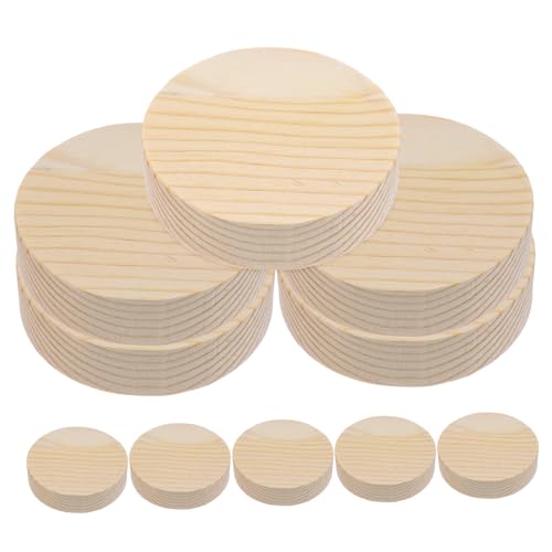 DECORNIJIA 10Stücke DIY Holzscheiben Handgemachte Runde Holzchips für Kreative Bastelprojekte für Mädchen Dekorationen und Malerei von DECORNIJIA