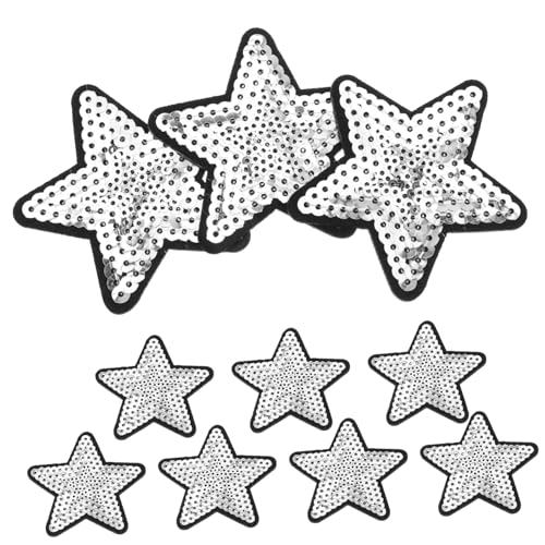 DECORNIJIA 10Stücke Pailletten Aufnäher Dekorative Sternaufnäher zum Aufbügeln DIY Applikationen für Kleidung und Rucksäcke Flicken für Designs Leicht und Kompakt DECORNIJIA 10Stücke Pailletten Aufnäher Dekorative Sternaufnäher zum Aufbügeln DIY Applikationen für Kleidung und Rucksäcke Flicken für Designs Leicht und Kompakt von DECORNIJIA