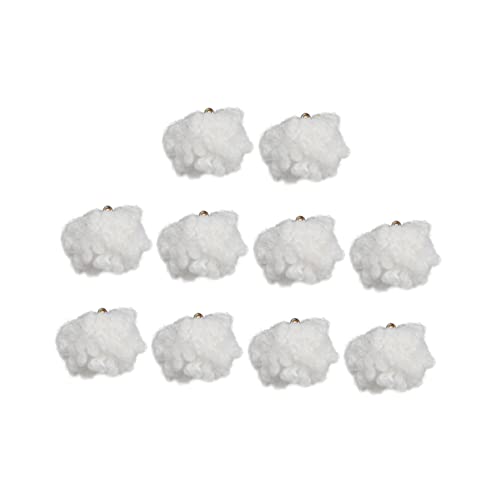 DECORNIJIA 10Stücke Plüschkugel Ohrringe Zubehör für DIY Schmuck Weiche Flauschkugeln für Anhänger und Projekte Handgemachte von DECORNIJIA