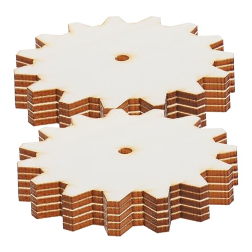 DECORNIJIA 10Stücke Unbehandelte Holzausschnitte für DIY Projekte Brettspiele und Kreative Bastelarbeiten für Partys und Schulunterricht von DECORNIJIA