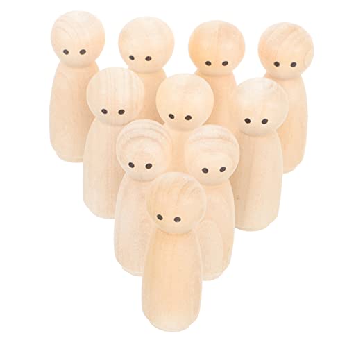 DECORNIJIA 10Stücke Unbemalte Hölzerne Peg Puppen für DIY Malerei Kreative Holzfiguren für Bastelprojekte Dekoration und Spielzeuggestaltung DECORNIJIA 10Stücke Unbemalte Hölzerne Peg Puppen für DIY Malerei Kreative Holzfiguren für Bastelprojekte Dekoration und Spielzeuggestaltung von DECORNIJIA