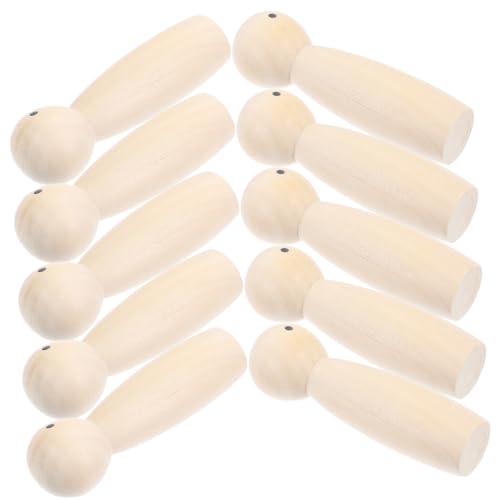 DECORNIJIA 10Stücke Unbemalte Holzklammerpuppen für DIY Bemalung Peg Puppen für Individuellen Gestaltung von Spielzimmer Dekorationen von DECORNIJIA