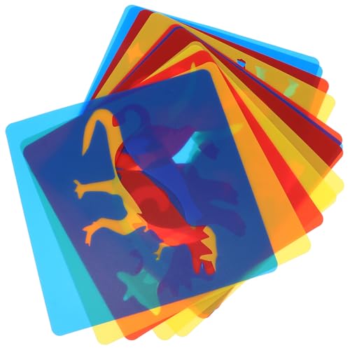 DECORNIJIA 12 Blatt Teiliges Tier schablonen aus Langlebigem PP Wiederverwendbare Cartoon Zeichenschablonen für DIY Straßenkreide Scrapbooking Bastelprojekte und Kunstunterricht von DECORNIJIA