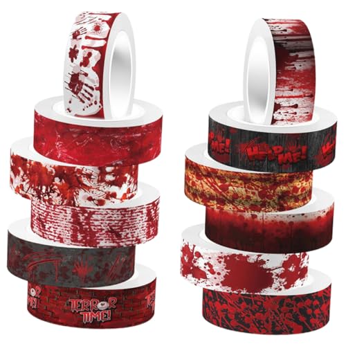 DECORNIJIA 12 Rollen Halloween Washi Tape mit Hand Motiv Transparentes DIY Scrapbooking Klebeband für Basteln Planer Geschenkverpackung und Partydekoration DECORNIJIA 12 Rollen Halloween Washi Tape mit Hand Motiv Transparentes DIY Scrapbooking Klebeband für Basteln Planer Geschenkverpackung und Partydekoration von DECORNIJIA