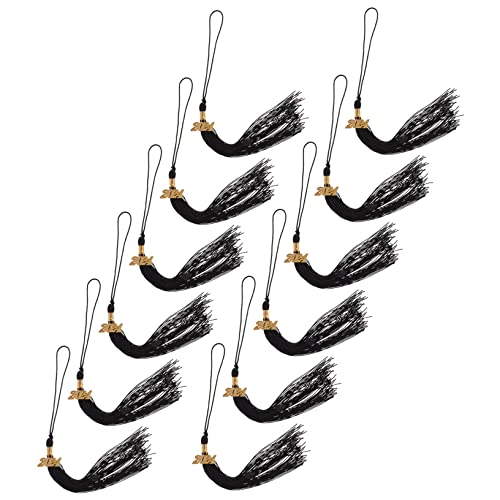 DECORNIJIA 12 Stück Graduation Hat Tassels mit Charm Schwarze Abschlussquasten für Doktorhut und Graduation Party Dekorationen Langlebige Materialien Jahr Label Anhänger DECORNIJIA 12 Stück Graduation Hat Tassels mit Charm Schwarze Abschlussquasten für Doktorhut und Graduation Party Dekorationen Langlebige Materialien Jahr Label Anhänger von DECORNIJIA