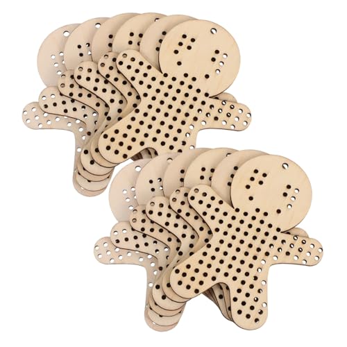 DECORNIJIA 12 Stück Holzanhänger Lebkuchenmänner Unfertige Kreuzstichplatten für Diy Bastelarbeiten Weihnachtsdekorationen Einsteigerfreundlich und Vielseitig für Garnarbeiten DECORNIJIA 12 Stück Holzanhänger Lebkuchenmänner Unfertige Kreuzstichplatten für Diy Bastelarbeiten Weihnachtsdekorationen Einsteigerfreundlich und Vielseitig für Garnarbeiten von DECORNIJIA