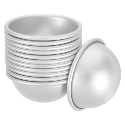 DECORNIJIA 12 Stück Teiliges Aluminium Halbkugel Badeform für DIY Badebomben Herstellung Rostfrei Leicht zu Reinigen Mittlere für Hausgemachte Badekugeln und Spa Anwendungen von DECORNIJIA