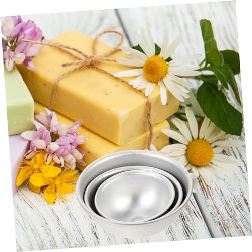 DECORNIJIA 12 Stück Teiliges Aluminiumlegierung Halbkreis Badekugel Form Langlebig Einfach zu Entformen Vielseitig für DIY Badebomben und Seifenherstellung Geeignet für Anfänger und Profis von DECORNIJIA