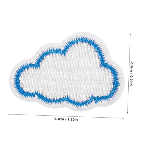 DECORNIJIA 12 Stück Teiliges Bügelflicken Wolkenform Aufnäher zum Aufbügeln für Kleidung DIY Applikationen Textilpatches Einfache Anwendung Persönliche Gestaltung von DECORNIJIA