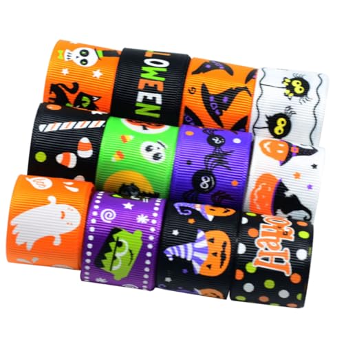 DECORNIJIA 12 Stück Teiliges Halloween Satinband Set DIY Bastelband mit Bedrucktem Muster Langlebig und Einfach zu Schneiden für Partydekoration Banner Girlanden und Kreative Handarbeiten DECORNIJIA 12 Stück Teiliges Halloween Satinband Set DIY Bastelband mit Bedrucktem Muster Langlebig und Einfach zu Schneiden für Partydekoration Banner Girlanden und Kreative Handarbeiten von DECORNIJIA