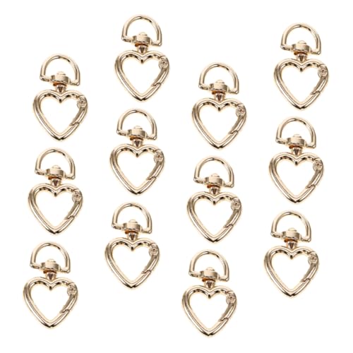 DECORNIJIA 12 Stück Teiliges Herzförmiger Schlüsselanhänger Karabiner Clips mit Federschnapper Kleine Goldfarbene DIY Taschenverschluss Clips Praktische Schlüsselring Karabiner für DECORNIJIA 12 Stück Teiliges Herzförmiger Schlüsselanhänger Karabiner Clips mit Federschnapper Kleine Goldfarbene DIY Taschenverschluss Clips Praktische Schlüsselring Karabiner für von DECORNIJIA