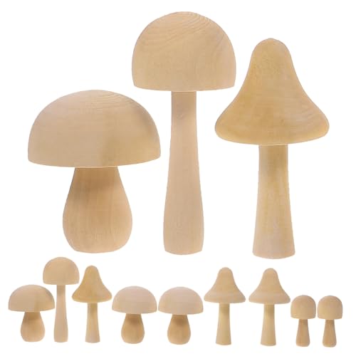 DECORNIJIA 12 Stück Teiliges Holzpilz deko Verschiedenen Naturbelassene Mini pilzfiguren zum Bemalen und Basteln Detailreiche Pilzornamente für DIY mikrolandschaften und Garten Dekoration DECORNIJIA 12 Stück Teiliges Holzpilz deko Verschiedenen Naturbelassene Mini pilzfiguren zum Bemalen und Basteln Detailreiche Pilzornamente für DIY mikrolandschaften und Garten Dekoration von DECORNIJIA