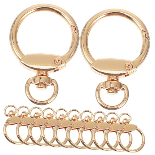 DECORNIJIA 12 Stück Teiliges Metall Schlüsselringe mit Federhaken Robuste O Ringe für DIY Schlüsselanhänger Autoschlüssel Taschen und Bastelbedarf Goldfarbene Karabiner Clips für Sicheren DECORNIJIA 12 Stück Teiliges Metall Schlüsselringe mit Federhaken Robuste O Ringe für DIY Schlüsselanhänger Autoschlüssel Taschen und Bastelbedarf Goldfarbene Karabiner Clips für Sicheren von DECORNIJIA
