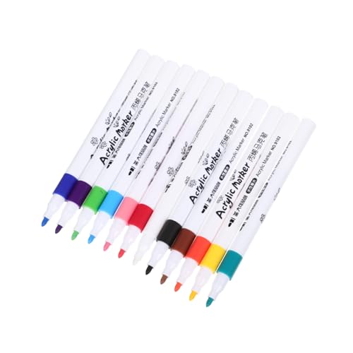 DECORNIJIA 12 Stück Teiliges Paint Pens aus Abs Wasserbasierte Schnell Trocknende Marker für Steine Glas Keramik und Papier Vielseitig Einsetzbar für DIY Malen und Bastelprojekte DECORNIJIA 12 Stück Teiliges Paint Pens aus Abs Wasserbasierte Schnell Trocknende Marker für Steine Glas Keramik und Papier Vielseitig Einsetzbar für DIY Malen und Bastelprojekte von DECORNIJIA