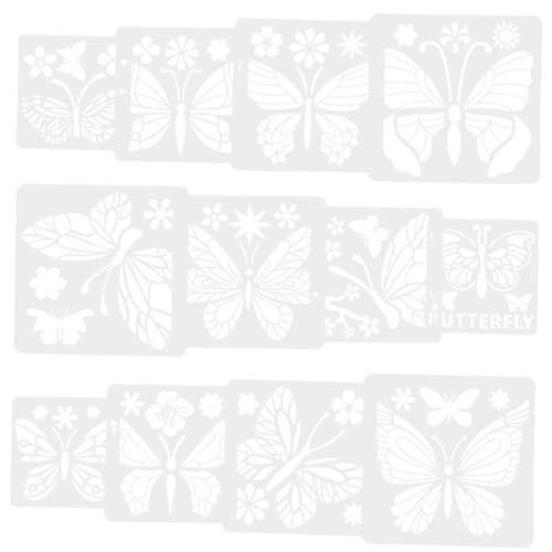 DECORNIJIA 12 Stück Teiliges Schmetterlings Schablonen Wiederverwendbare Malvorlagen für Diy Projekte und Anderen Flächen Wandgestaltung und Bastelarbeiten DECORNIJIA 12 Stück Teiliges Schmetterlings Schablonen Wiederverwendbare Malvorlagen für Diy Projekte und Anderen Flächen Wandgestaltung und Bastelarbeiten von DECORNIJIA