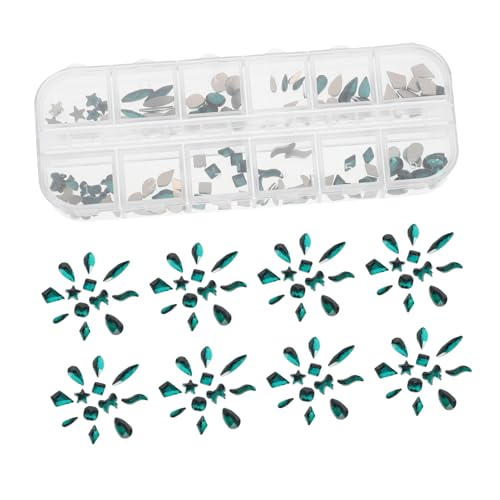 DECORNIJIA 120 Stück Flache Nagelanhänger, 12 Gitter, Nagelkunst-dekoration, Punk-nagelnieten, Diy-nagelkunst-dekorationen, Nagelanhänger Für Acrylnägel- von DECORNIJIA
