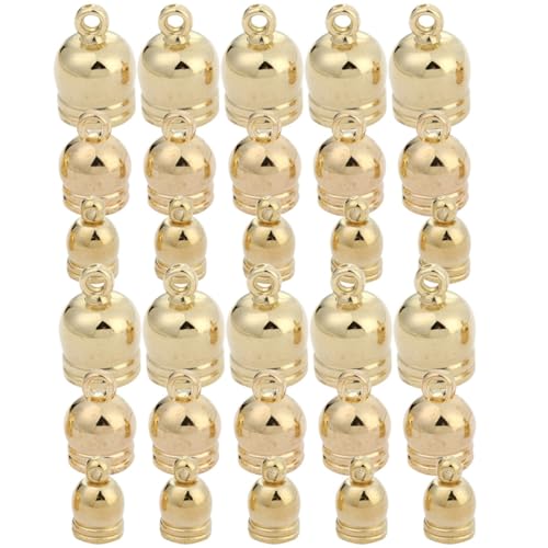 DECORNIJIA 120Stücke Quasten Endkappen für Schmuckherstellung DIY und Baumwollkappen Stabile Verschlüsse für Armbänder und Kompatibel mit Verschiedenen Materialien von DECORNIJIA