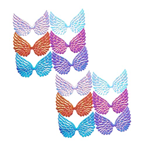 DECORNIJIA 12Stücke Engelsflügel Patches für DIY Dekorationen Verschiedenen Farben Langlebige Materialien für Haarschmuck und Einfach zu Verwenden von DECORNIJIA