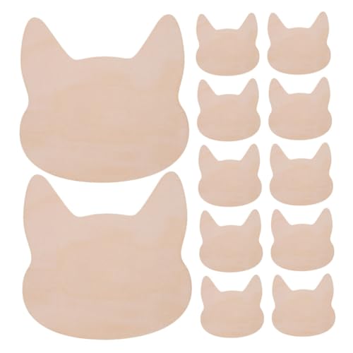 DECORNIJIA 12Stücke Katzenkopf Holz Ausschnitte zum Basteln Unbemalte DIY Holzscheiben für Projekte Langlebig und Vielseitig für Heimdekoration und Gestaltung DECORNIJIA 12Stücke Katzenkopf Holz Ausschnitte zum Basteln Unbemalte DIY Holzscheiben für Projekte Langlebig und Vielseitig für Heimdekoration und Gestaltung von DECORNIJIA