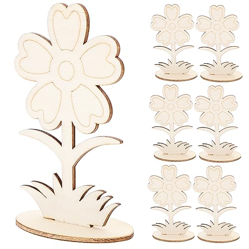 DECORNIJIA 12Stücke Teiliges Holzblumen DIY Unvollendete Holzornamente zum Bemalen für Handwerksprojekte und Wohnkultur Fördert Kreativität und Praktische Fähigkeiten DECORNIJIA 12Stücke Teiliges Holzblumen DIY Unvollendete Holzornamente zum Bemalen für Handwerksprojekte und Wohnkultur Fördert Kreativität und Praktische Fähigkeiten von DECORNIJIA