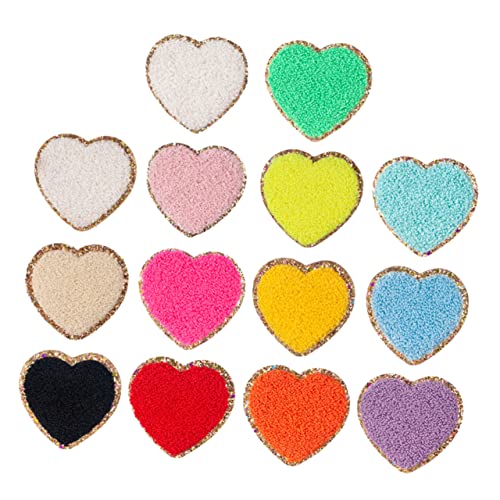 DECORNIJIA 14 Stück Teiliges Selbstklebende Herz Aufnäher Bestickte Glitzernde Patches Strapazierfähig Vielseitig für Kleidung Taschen Hüte DIY Dekoration und Reparatur von Textilien DECORNIJIA 14 Stück Teiliges Selbstklebende Herz Aufnäher Bestickte Glitzernde Patches Strapazierfähig Vielseitig für Kleidung Taschen Hüte DIY Dekoration und Reparatur von Textilien von DECORNIJIA