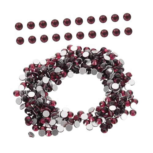 DECORNIJIA 1440 Stück Teiliges Nagel Strasssteine Set Flache Rückseite Glas Schmucksteine in Tiefem Violett Vielseitige Nail Art Glitzersteine für Kreative Maniküren und Funkelnde von DECORNIJIA