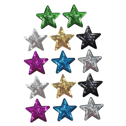 DECORNIJIA 14Stücke Pailletten Sternförmige Aufnäher Dekorative Applikationen für Kleidung Schuhe und DIY Projekte Selbstklebend Farben für Handarbeiten DECORNIJIA 14Stücke Pailletten Sternförmige Aufnäher Dekorative Applikationen für Kleidung Schuhe und DIY Projekte Selbstklebend Farben für Handarbeiten von DECORNIJIA