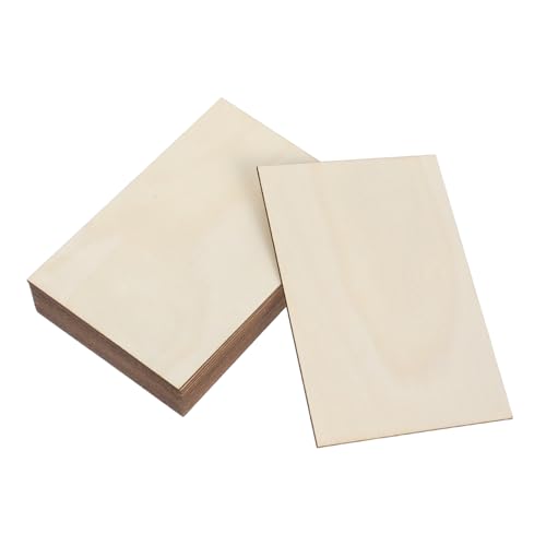 DECORNIJIA 15 Stück Natürliche Lindenholzplatten Für Diy-kunst, Rechteckige, Unbehandelte Holzstücke Zum Malen Und Für Holzplatten Für Die Heimschule, Kunsthandwerk von DECORNIJIA