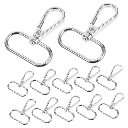 DECORNIJIA 15 Stück Teiliges DIY Schmuckverschluss aus Silberfarbenem Zinklegierung Drehbare Karabinerhaken mit Innenbreite Geeignet für Armbänder Schlüsselanhänger und Schmuckherstellung von DECORNIJIA