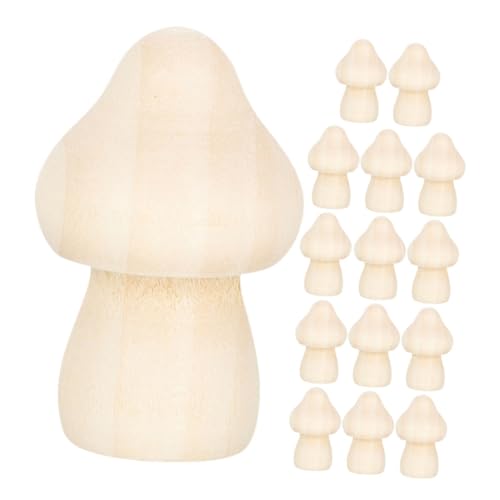 DECORNIJIA 15 Stück Teiliges DIY Unbemalter Holzpilze Stabile Holzfiguren zum Bemalen Kreative Basteldekoration für Festival Leichte Langlebige Pilzornamente DECORNIJIA 15 Stück Teiliges DIY Unbemalter Holzpilze Stabile Holzfiguren zum Bemalen Kreative Basteldekoration für Festival Leichte Langlebige Pilzornamente von DECORNIJIA