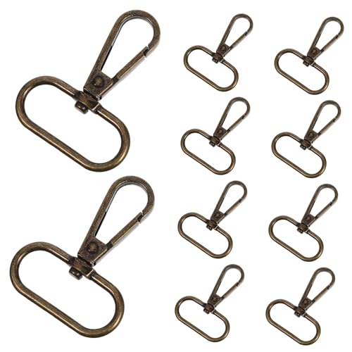DECORNIJIA 15 Stück Teiliges Drehbare Karabinerhaken aus Zinklegierung Innenbreite für DIY Schmuck Schlüsselanhänger und Armbandverschlüsse Bronzefarben Einfach zu Befestigen Öffnen von DECORNIJIA