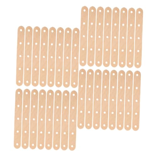 DECORNIJIA 150 Stück Handgefertigte Materialien Bastelbedarf Bastel Eisstäbchen Mit Löchern Eisstäbchen Bastelstäbchen Aus Khakiholz von DECORNIJIA