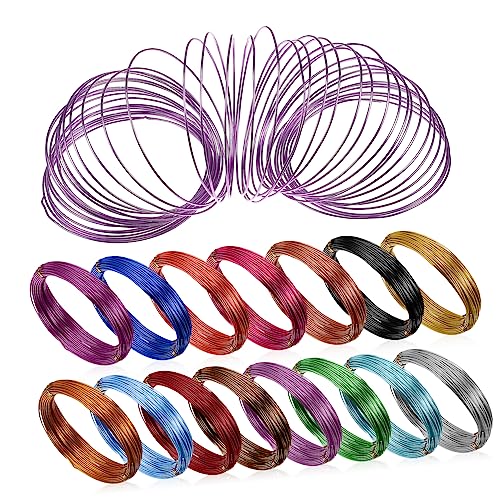 DECORNIJIA 15Rollen Farben Aluminiumdraht Flexibler Eloxierter Metalldraht für DIY Schmuckherstellung Bastelarbeiten und Reparaturen von Armbändern und Ohrringen von DECORNIJIA