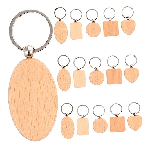 DECORNIJIA 15Stücke Holz Schlüsselanhänger Rohlinge DIY Gravur Schlüsselbund Anhänger Buchenholz für Bastelprojekte Blanko und Beschriftbar für und Dekoration DECORNIJIA 15Stücke Holz Schlüsselanhänger Rohlinge DIY Gravur Schlüsselbund Anhänger Buchenholz für Bastelprojekte Blanko und Beschriftbar für und Dekoration von DECORNIJIA