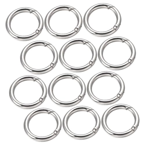 DECORNIJIA 15Stücke Zinklegierung Schlüsselring mit Federschnalle Polierte und Langlebige Spaltringe für Schlüsselanhänger und DIY Projekte und Korrosionsbeständig von DECORNIJIA