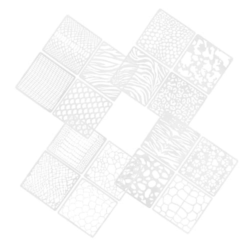 DECORNIJIA 16 Stück Teiliges Stencil Tierhaut Muster Wiederverwendbar Kunststoff Malschablonen Spray Paint DIY Handwerk Vorlagen für Kreative Wand und Stoffmalerei DECORNIJIA 16 Stück Teiliges Stencil Tierhaut Muster Wiederverwendbar Kunststoff Malschablonen Spray Paint DIY Handwerk Vorlagen für Kreative Wand und Stoffmalerei von DECORNIJIA